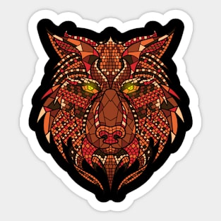 Wolf Mosaic Sticker